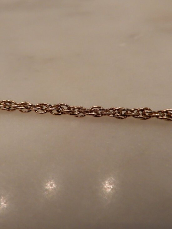 Gold Tone 28 Inch Rope Chain - Picture 2 of 5